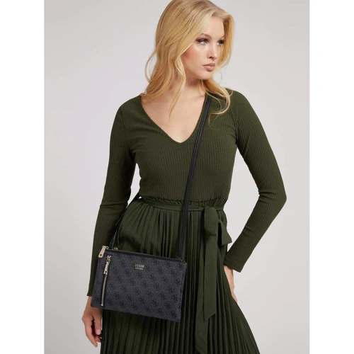Женская сумка кросс боди Guess Naya Double Zip Crossbody темно-серая (HWBL7881700-COA): Тип Сумки