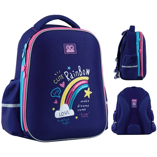 Рюкзак GoPack Education напівкаркасний 165M-1 Cute Rainbow (GO24-165M-1)