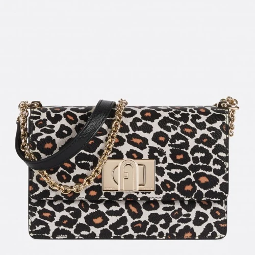 Жіноча сумка крос боді Furla тисяча дев'ятсот двадцять сім Mini Crossbody біло-чорна (1048389)