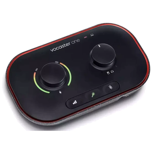 Аудиоинтерфейс FOCUSRITE Vocaster One: Аналоговые выходы 1/4" ; 2 x 1/4" TS, 1 x 1/8" TRS (camera out)