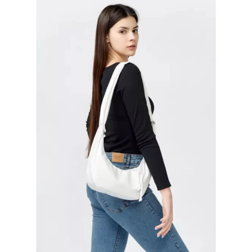Жіноча сумка хобо Sambag HOBO S біла (53100008) фото 15