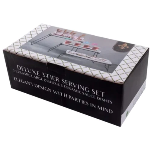 Набор из 3 сервировочных блюд на подставке Dor Amie (925-080)