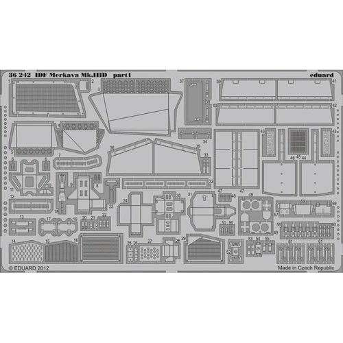 Фототравление Eduard 1/35 IDF Merkava Mk.IIID (рекомендовано для Meng) EDU-36242