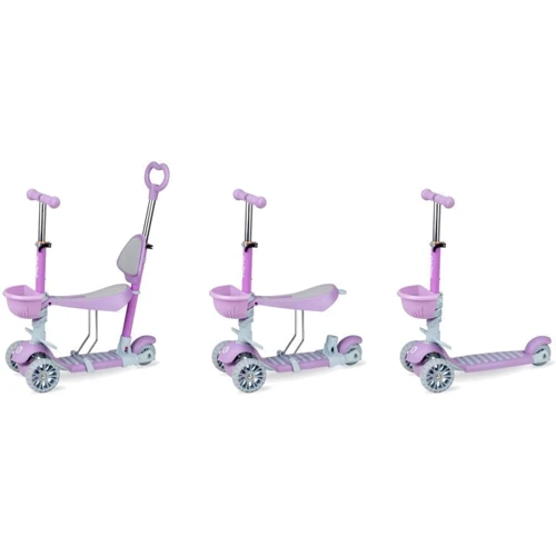 Самокат трехколесный с сиденьем QKIDS ILI (цвет - purple) фото 7