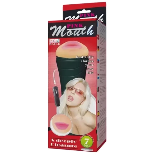 Мастурбатор в колбе LYBAILE Pink Mouth Vibrating (BM-00900T27Z-2)