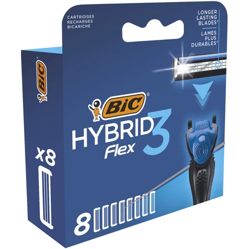 BIC 3 Flex Змінні картриджі для гоління чоловічі 8 шт.: Вид Сменные кассеты