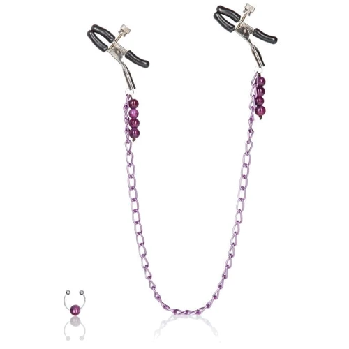 CalExotics Purple Chain Nipple Clamps затискачі для сосків: Виробник California Exotic Novelties
