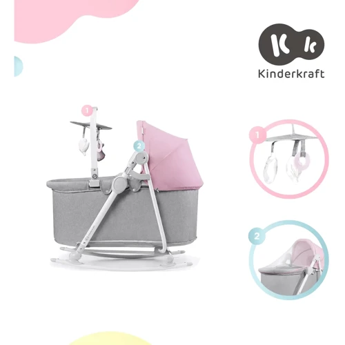 Шезлонг-гойдалка 5 в 1 Kinderkraft Nola Peony Rose (KBNOLA00PNK0000) фото 7