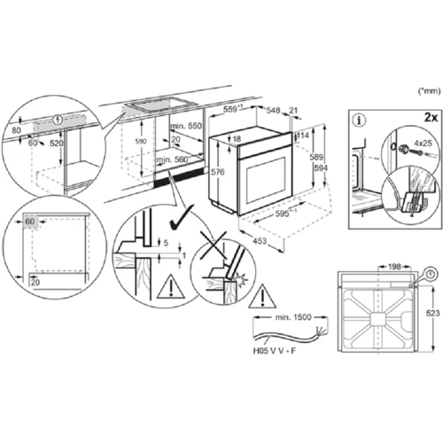 Духова шафа електрична Electrolux LOF6P16Z