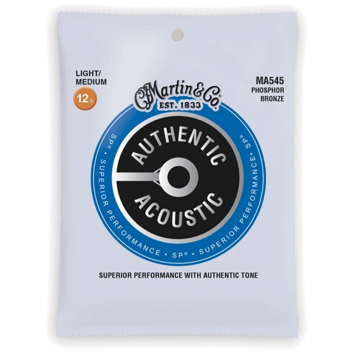 Струна для гітар Струны MARTIN MA545 Authentic Acoustic SP 92/8 Phosphor Bronze Light/Medium (12.5-55)