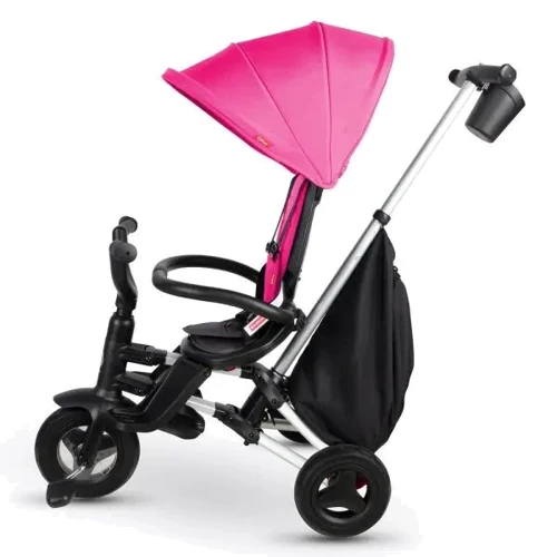 Велосипед QPLAY складаний триколісний дитячий Nova+ Rubber Floral Pink (S700-13Nova+FloralPink): Рекомендований вік от 10 месяцев