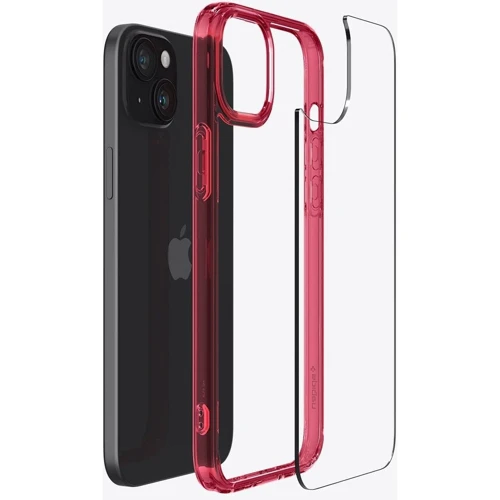 Чехол для iPhone Spigen Ultra Hybrid Red Crystal (ACS06654) for iPhone 15 Plus: Материалы поликарбонат и полиуретан