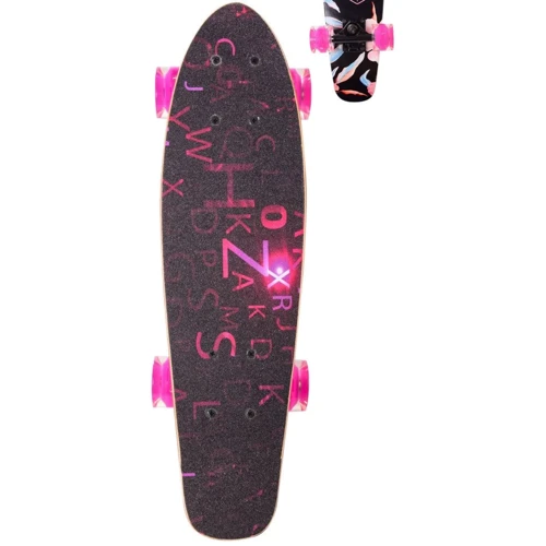 Дитячий скейт лонгборд 22" Bambi колеса зі світлом (LB21001(Pink)): Тип лонгборд