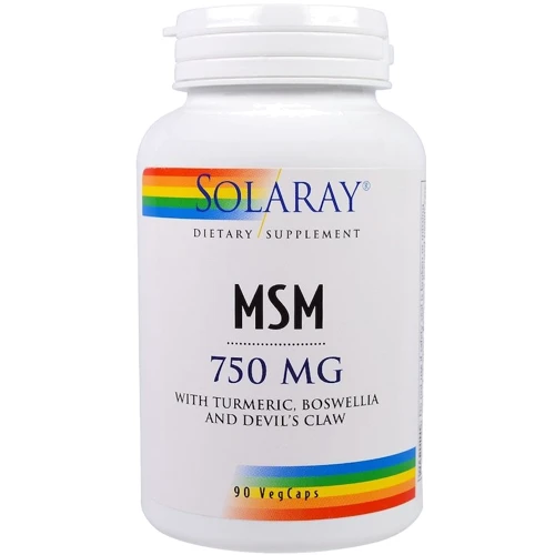 Solaray MSM, 750 mg, 90 Veggie Caps (SOR-00862)