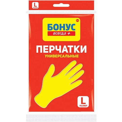 Перчатки резиновые Бонус Универсальные L