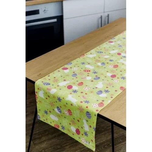 Доріжка на стіл Прованс Писанка зелена 140х40см (28728)