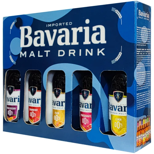 Подарочный набор пива Bavaria malt безалкогольное в ассортименте 5х0.33 л (8714800019002): Объем, л 1.65