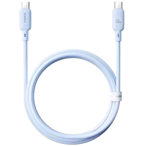 Кабель Baseus Cable USB-C to USB-C Silky Series 100W 1m Blue (P10377704313-00): Длина 1 м