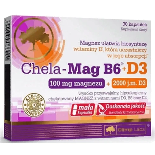 Olimp Chela-Mag B6+D3 Магний, Витамин B6 и Витамин D3 30 капсул