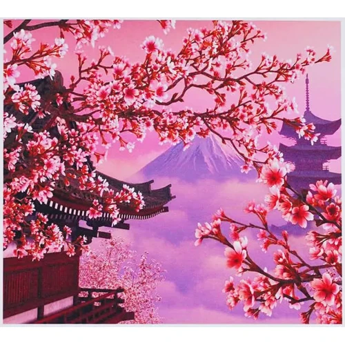 Картина по номерам с алмазной мозаикой TK Group Сакура 40х50 см (B 70039)