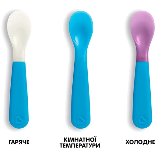 Набір Munchkin ColorReveal: 3 ложки та 3 вилки (змінюють колір) (17466) фото 6