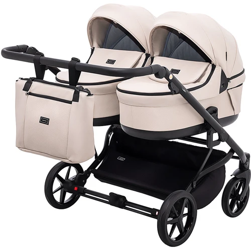 Коляска универсальная для двойни 2 в 1 Adamex Leo Duo Eco SA-7 лате (681144)
