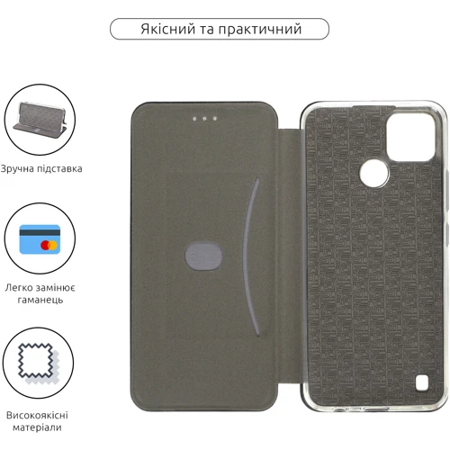 Чохол для телефона Fashion Classy Black для Realme C25Y / C21Y: Матеріал Искусcтвенная шкіра
