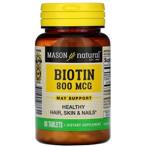 Mason Natural Biotin 800 mcg Биотин 60 таблеток