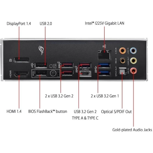 ASUS ROG STRIX Z490-F GAMING: Оперативная память 4xDDR4 4600 МГц, до 128 ГБ