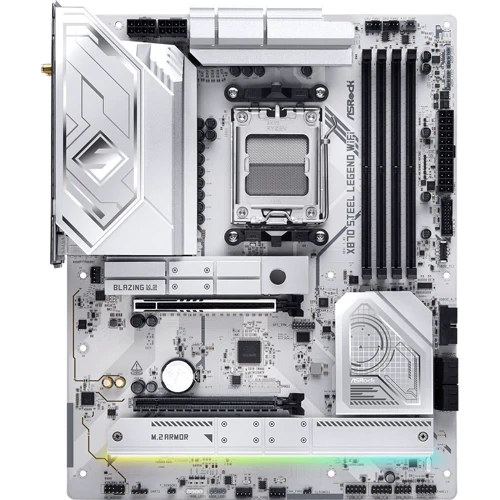 ASRock X870 STEEL LEGEND WIFI: Разъемы на плате M.2, SATA 3.0, USB 2.0, USB 3.2 Gen 1, USB 3.2 Gen 2