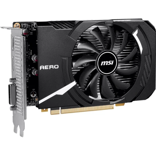 Відеокарта MSI GeForce GTX 1630 AERO ITX 4G OC: Обсяг пам'яті, Гб 4