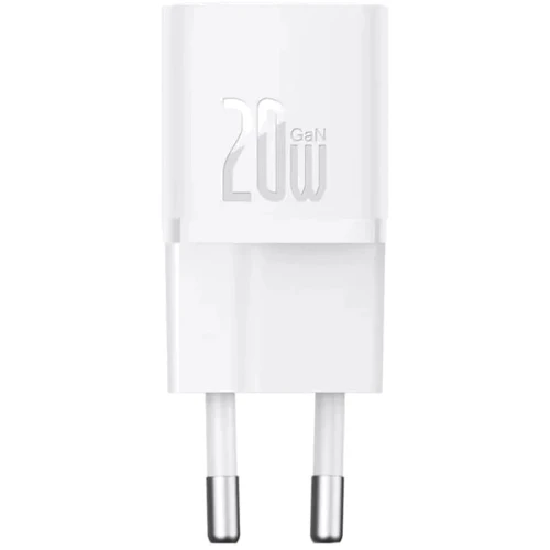 Зарядний пристрій Baseus USB-C Wall Charger GaN5 mini 1C 20W з USB-C Cable White (P10110900213-01): Кабель в комплекті USB-C