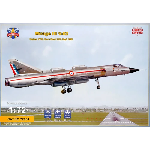 Модель ModelSvit Надзвуковий винищувач-бомбардувальник Mirage III V-02 (MSVIT72034)
