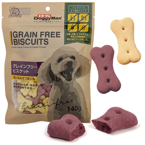 Ласощі для собак DoggyMan Biscuits Purple Sweet Potato&Sweet Potato печиво бісквіт фіолетовий батат 140 г (56168)