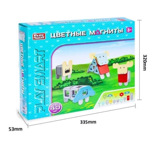 Конструктор магнитный Play Smart Животные, 40 деталей (2468) фото 4