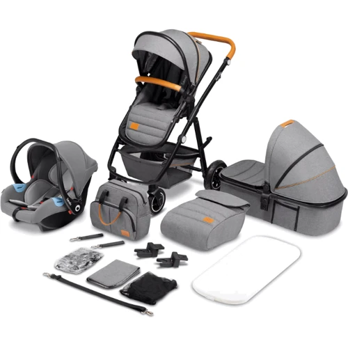 Коляска 3 в 1 Lionelo Amber Grey Stone: Количество блоков 3