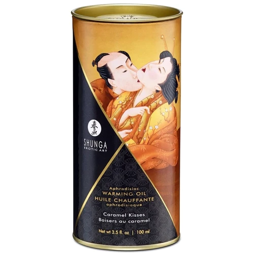 Съедобное согревающее масло Warming Oil Intimate Kisses, 100 мл, карамель