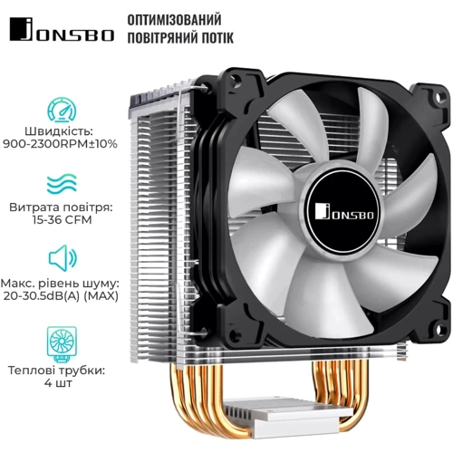 Кулер Jonsbo CR-1400 Black: Назначение для процессора