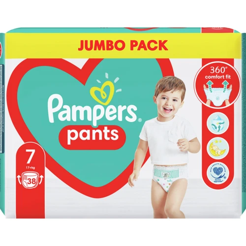 Подгузники Pampers трусики Pants Giant Plus Размер 7 (17+кг) 38 шт. (8006540069387) фото 11