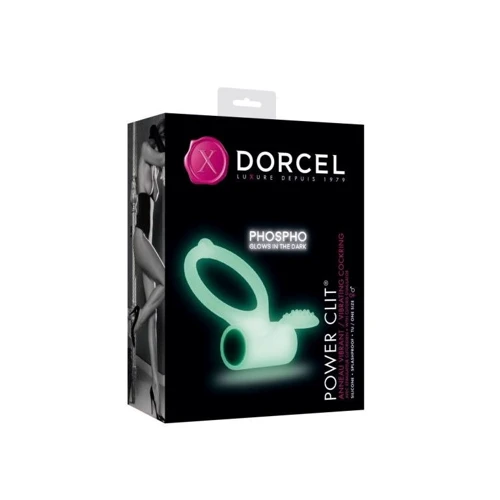 Эрекционное кольцо Dorcel Power Clit White PHOSPHO