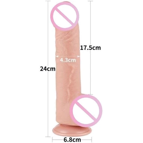 Фаллоимитатор LoveToy Sliding-Skin Dual Layer Dong 9.5" Flesh