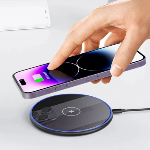 Зарядное устройство WIWU Wireless Charger Power Air Series 15W Wi-W012 Black for iPhone 16 I 15 I 14 I 13 I 12 series: Сила тока 2.4А и более