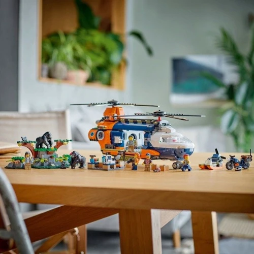 Конструктор LEGO City Exploration Вертолет в базовом лагере для исследования джунглей 881 деталь (60437): Рекомендуемый возраст от 8 лет