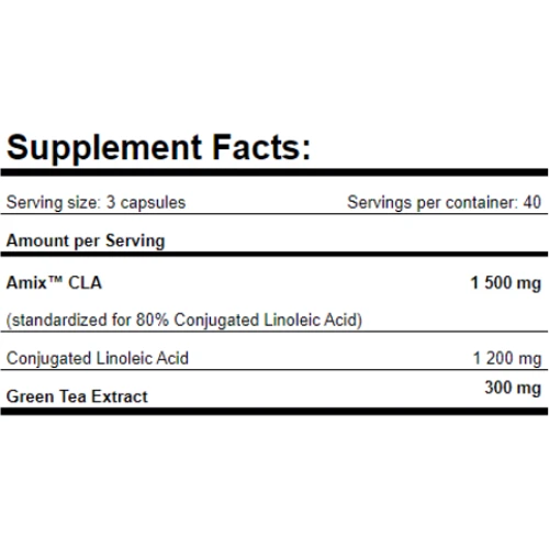 Жиросжигатель Amix CLA 1200 & Green Tea 120 caps / 40 servings: Пол Унисекс