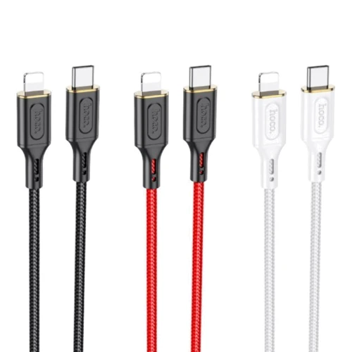 Кабель Hoco Cable USB-C to Lightning 20W 1m Black: Длина 1 м