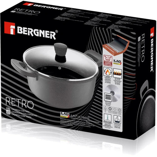 Кастрюля Bergner Retro 20 см 2.5 л (BG-30737-NP): Тип Традиционная