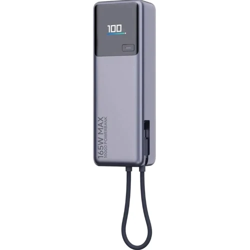 Внешний аккумулятор Xiaomi Power Bank 10000mAh Integrated Cable 165W Grey (BHR9361GL): Встроенный кабель USB Type-C