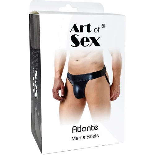 Мужские виниловые трусы Art of Sex - Atlante, черный, XS-M