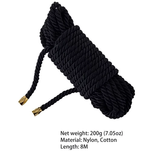 Веревка для шибари LOCKINK Sevanda Shibari Pratice Rope Black, 8 метров