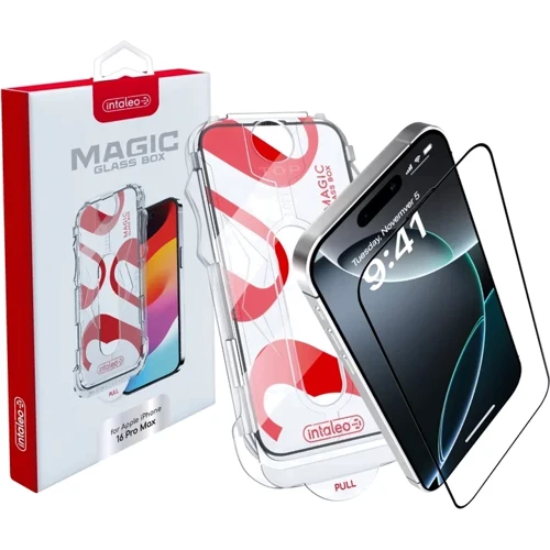 Защитное стекло для iPhone Intaleo Tempered Glass MagicBox Black for iPhone 16 Pro Max: Тип защиты экрана на экран